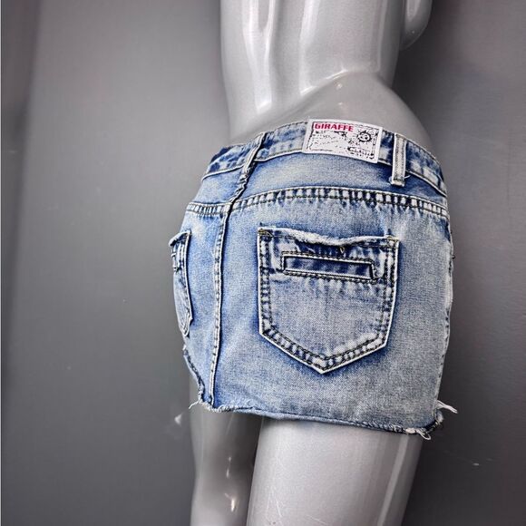 ❌SOLD❌ Giraffe Y2K Denim Micro Mini Skirt - Picture 2 of 9